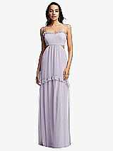 Front View Thumbnail - Moondance Ruffle-Trimmed Cutout Tie-Back Maxi Dress with Tiered Skirt