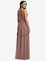 Rear View Thumbnail - Sienna Ruffle-Trimmed Cutout Tie-Back Maxi Dress with Tiered Skirt