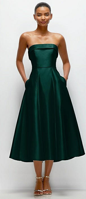 sateen twill bridesmaid dresses