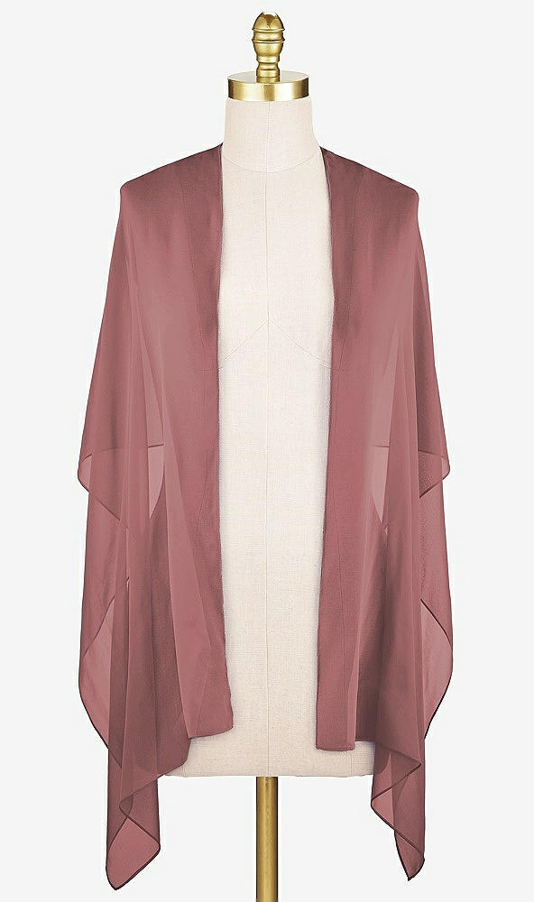 Front View - Rosewood Lux Chiffon Stole