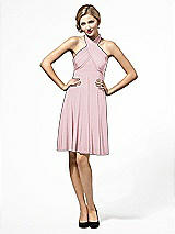 Alt View 1 Thumbnail - Chalk Pink Twist Wrap Convertible Mini Dress