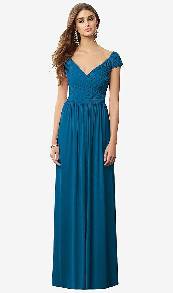 Front View - Ocean Blue After Six Bridesmaid Dress 6697