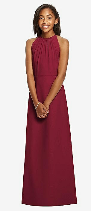 burgundy young bridesmaid dresses