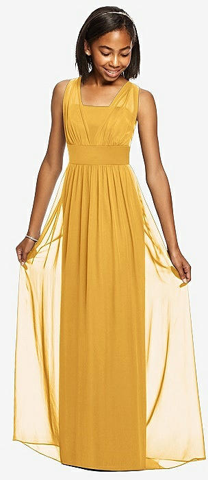 yellow black tie dress