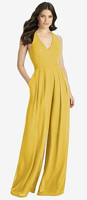 yellow bridesmaid jumpsuit