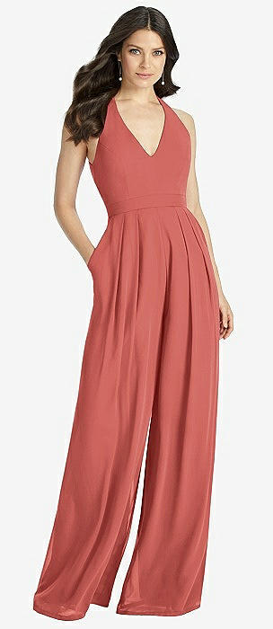 coral pink jumpsuit