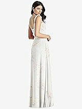 Rear View Thumbnail - Spring Fling Tie-Shoulder Chiffon Maxi Dress with Front Slit