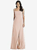 Front View Thumbnail - Cameo Tie-Shoulder Chiffon Maxi Dress with Front Slit