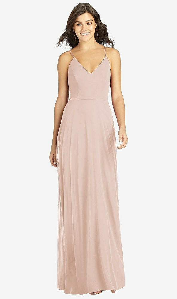Front View - Cameo Criss Cross Back A-Line Maxi Dress