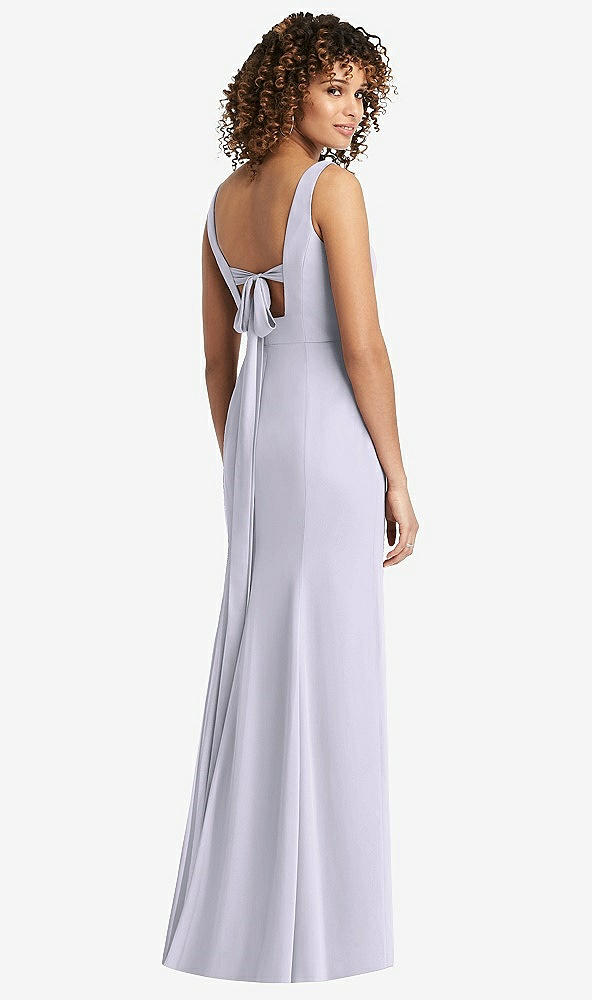 Front View - Silver Dove Sleeveless Tie Back Chiffon Trumpet Gown