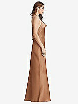 Side View Thumbnail - Toffee Cowl-Neck Convertible Maxi Slip Dress - Reese