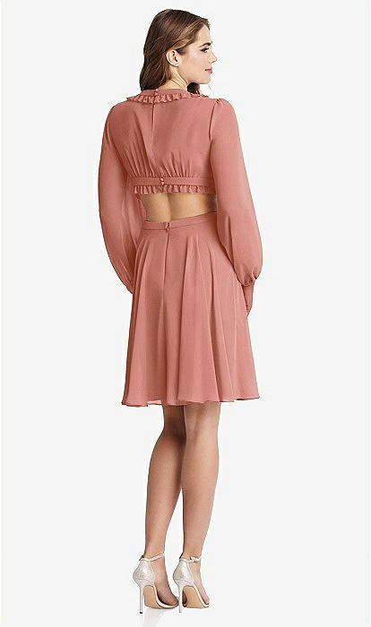hannah cutout ruffle dress