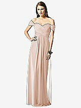 Front View Thumbnail - Cameo Off-the-Shoulder Ruched Chiffon Maxi Dress - Alessia