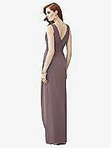 Rear View Thumbnail - French Truffle Sleeveless Draped Faux Wrap Maxi Dress - Dahlia