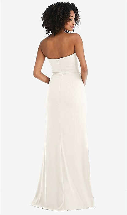 strapless tuxedo dress