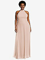 Front View Thumbnail - Cameo High Neck Halter Backless Maxi Dress