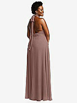 Rear View Thumbnail - Sienna High Neck Halter Backless Maxi Dress