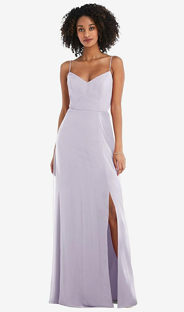 Front View - Moondance Tie-Back Cutout Maxi Dress with Front Slit