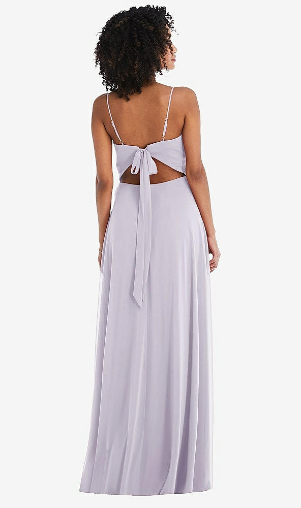 Back View - Moondance Tie-Back Cutout Maxi Dress with Front Slit
