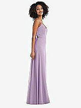 Side View Thumbnail - Pale Purple Tie-Back Cutout Maxi Dress with Front Slit