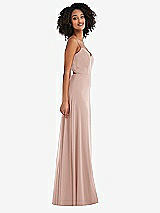 Side View Thumbnail - Toasted Sugar Tie-Back Cutout Maxi Dress with Front Slit