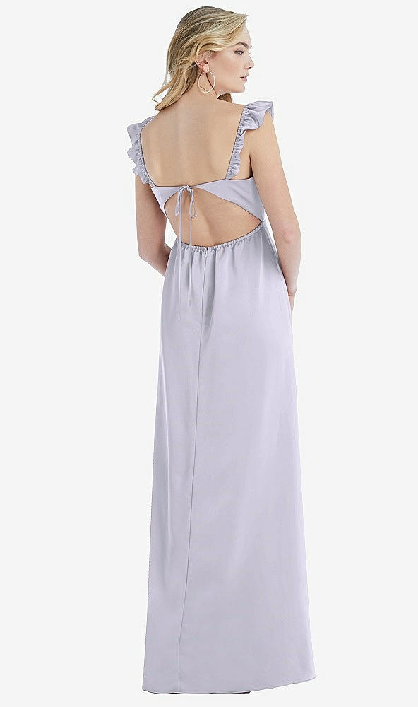 Back View - Silver Dove Ruffled Sleeve Tie-Back Maxi Dress