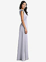 Side View Thumbnail - Silver Dove Shirred Cap Sleeve Maxi Dress with Keyhole Cutout Back