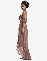 Side View Thumbnail - Sienna Off-the-Shoulder Ruffled High Low Maxi Dress