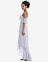 Side View Thumbnail - Silver Dove Off-the-Shoulder Ruffled High Low Maxi Dress