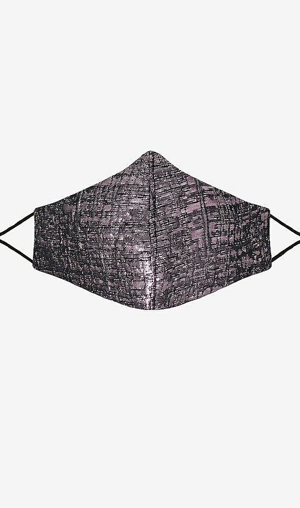 Front View - Shimmering Metallic Brocade Reusable Face Mask