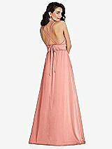 Alt View 1 Thumbnail - Rose - PANTONE Rose Quartz Deep V-Neck Shirred Skirt Maxi Dress with Convertible Straps