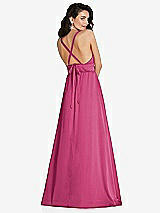 Alt View 1 Thumbnail - Tea Rose Deep V-Neck Shirred Skirt Maxi Dress with Convertible Straps