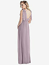 Alt View 2 Thumbnail - Lilac Dusk Empire Waist Shirred Skirt Convertible Sash Tie Maxi Dress