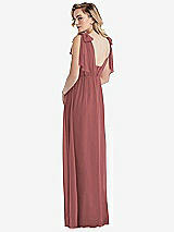Alt View 2 Thumbnail - English Rose Empire Waist Shirred Skirt Convertible Sash Tie Maxi Dress