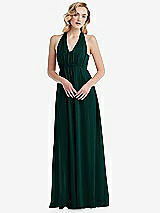 Alt View 5 Thumbnail - Evergreen Empire Waist Shirred Skirt Convertible Sash Tie Maxi Dress