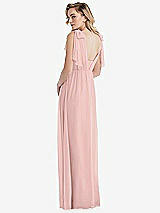 Alt View 2 Thumbnail - Rose - PANTONE Rose Quartz Empire Waist Shirred Skirt Convertible Sash Tie Maxi Dress