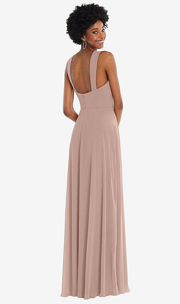 Back View - Bliss Contoured Wide Strap Sweetheart Maxi Dress