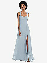 Front View Thumbnail - Mist Contoured Wide Strap Sweetheart Maxi Dress
