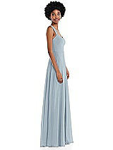 Side View Thumbnail - Mist Contoured Wide Strap Sweetheart Maxi Dress