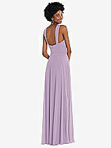 Rear View Thumbnail - Pale Purple Contoured Wide Strap Sweetheart Maxi Dress