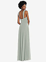 Rear View Thumbnail - Willow Green Contoured Wide Strap Sweetheart Maxi Dress