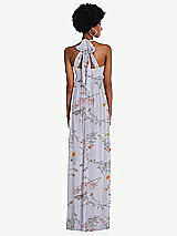 Alt View 5 Thumbnail - Butterfly Botanica Silver Dove Convertible Tie-Shoulder Empire Waist Maxi Dress