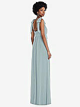 Rear View Thumbnail - Morning Sky Convertible Tie-Shoulder Empire Waist Maxi Dress