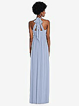 Alt View 5 Thumbnail - Sky Blue Convertible Tie-Shoulder Empire Waist Maxi Dress