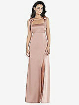 Front View Thumbnail - Toasted Sugar Flat Tie-Shoulder Empire Waist Maxi Dress with Front Slit
