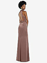 Front View Thumbnail - Sienna High Neck Backless Maxi Dress with Slim Belt
