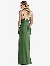 Rear View Thumbnail - Vineyard Green Cowl-Neck Tie-Strap Maternity Slip Dress