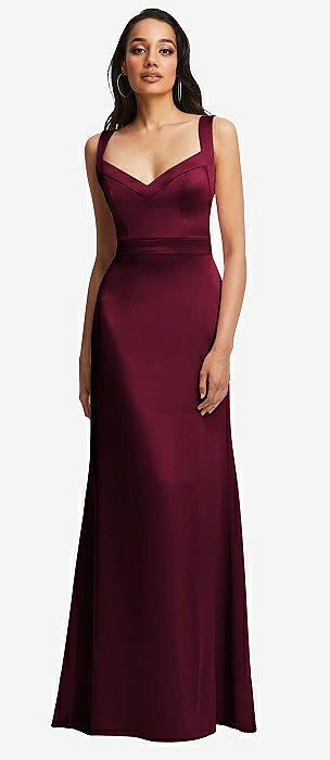 wine colored chiffon dress