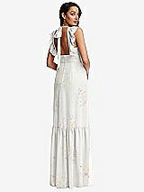Rear View Thumbnail - Spring Fling Tiered Ruffle Plunge Neck Open-Back Maxi Dress with Deep Ruffle Skirt