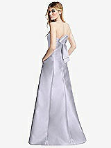 Side View Thumbnail - Silver Dove Strapless A-line Satin Gown with Modern Bow Detail